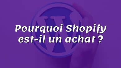 Pourquoi Shopify est-il un achat ?